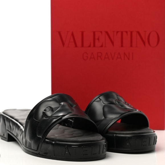 Valentino Garavani Atelier Rose Slide Sandals Platform Valentino Sandals - Picture 2 of 16